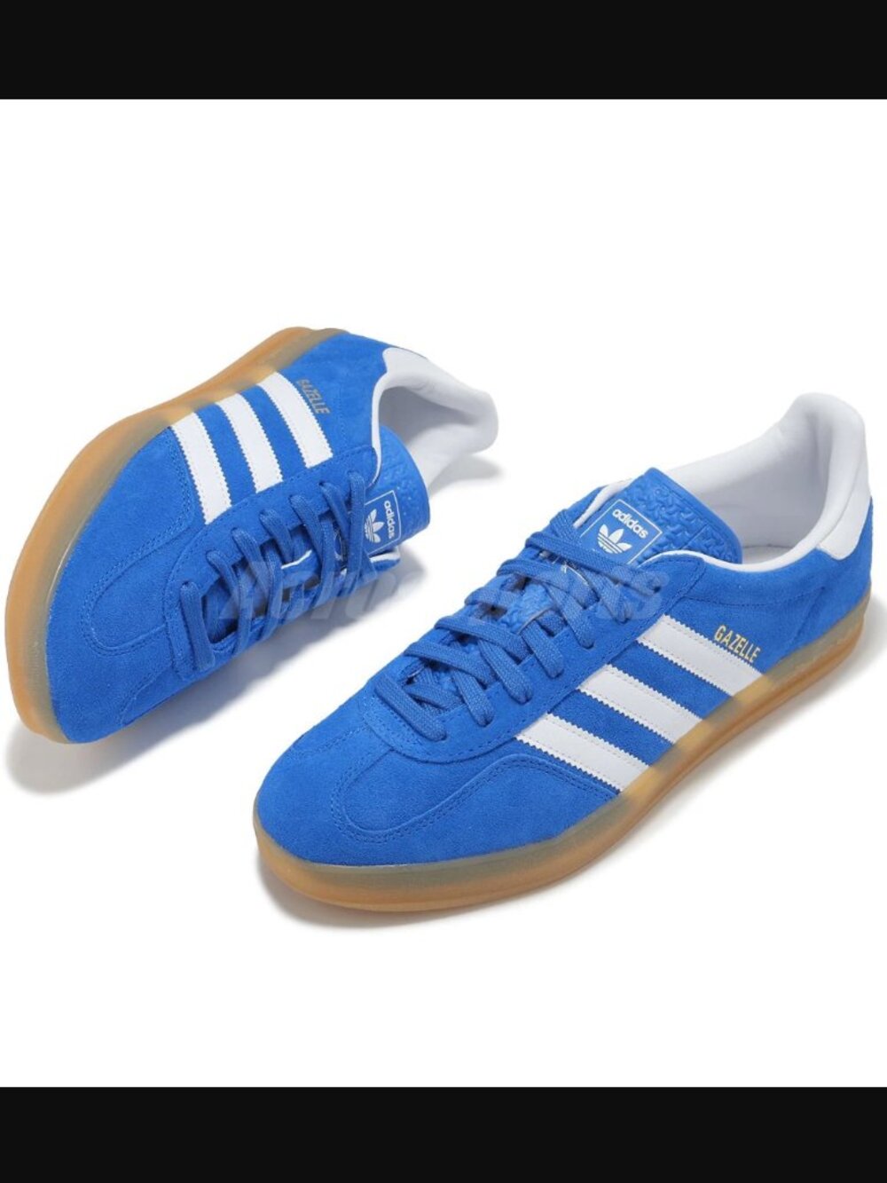 adidas Originals Gazelle Indoor Shoes Sneakers Blue White Sz 8.5 Womens $120.00